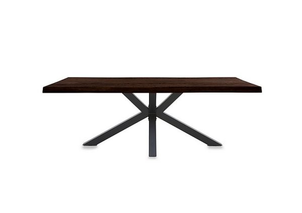 Bodahl Njord Raw Edge Dining Table with Metal Star Base 260 cm Smoked