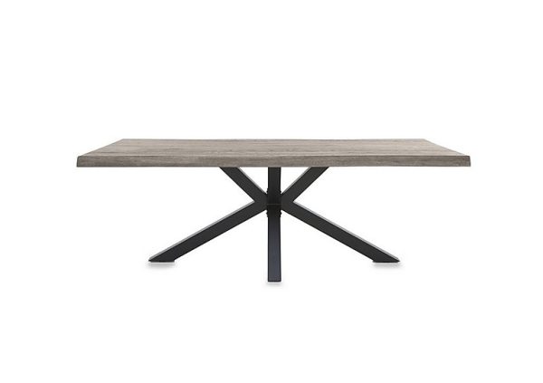 Bodahl Njord Raw Edge Dining Table with Metal Star Base 180 cm White Wash