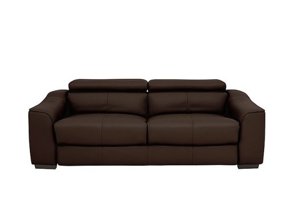 Elixir 3 Seater BV Leather Sofa Bed Dark Chocolate