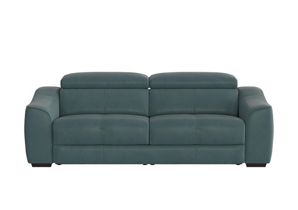 Elixir 3 Seater BV Leather Sofa Bed BV Lake Green