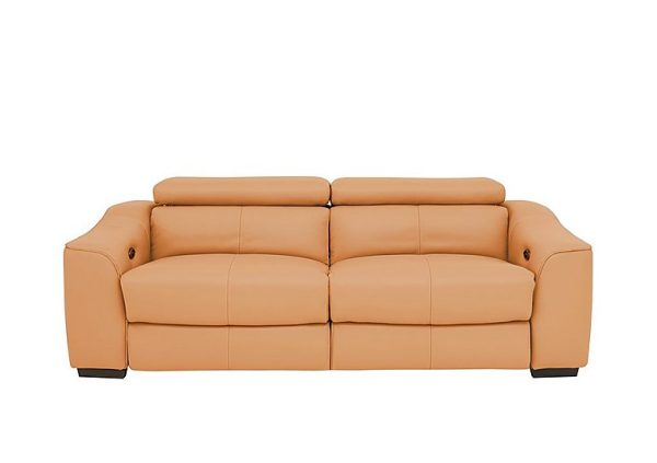 Elixir 3 Seater BV Leather Sofa Bed BV Honey Yellow