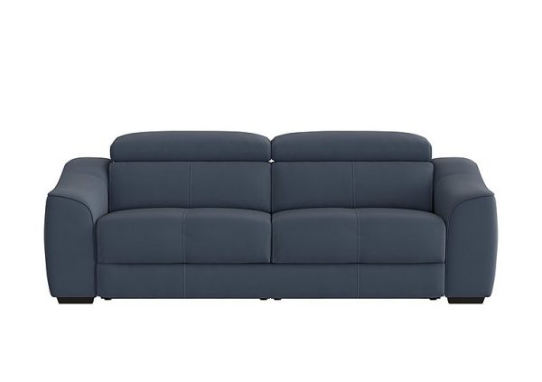 Elixir 3 Seater BV Leather Sofa Bed BV Ocean Blue