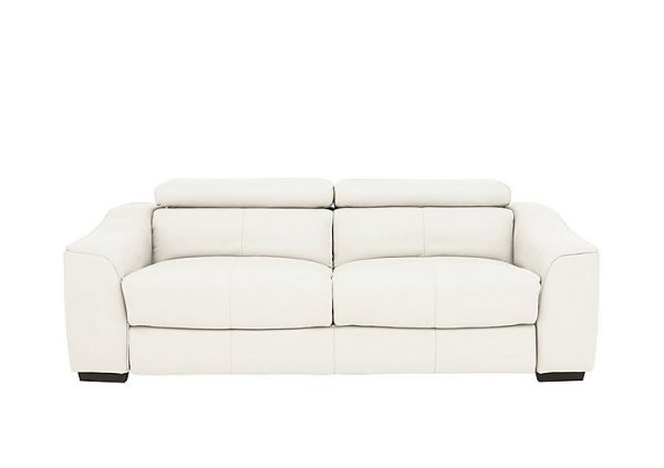 Elixir 3 Seater BV Leather Sofa Bed BV Star White