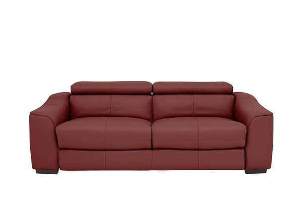 Elixir 3 Seater BV Leather Sofa Bed BV Deep Red