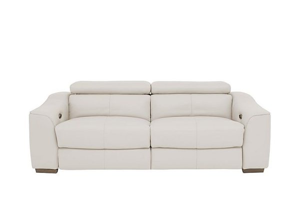 Elixir 3 Seater BV Leather Sofa Bed Frost