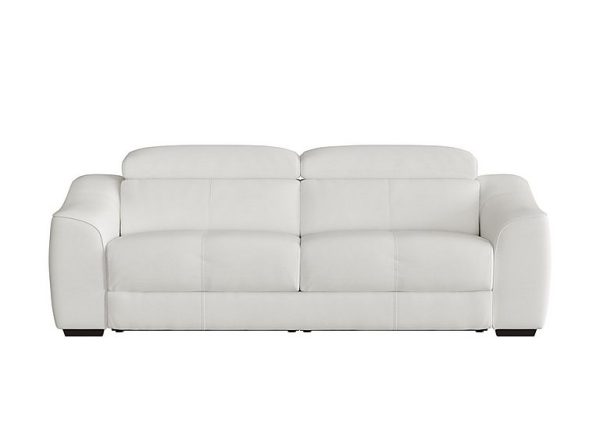 Elixir 3 Seater HW Leather Sofa Bed Star White