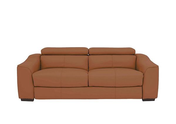 Elixir 3 Seater NC Leather Sofa Bed Pecan Brown