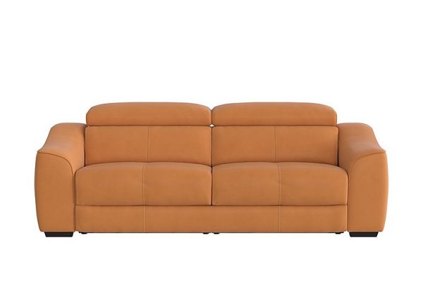 Elixir 3 Seater NC Leather Sofa Bed NC Honey Yellow