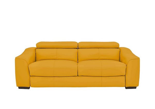 Elixir 3 Seater NC Leather Sofa Bed Sunflower