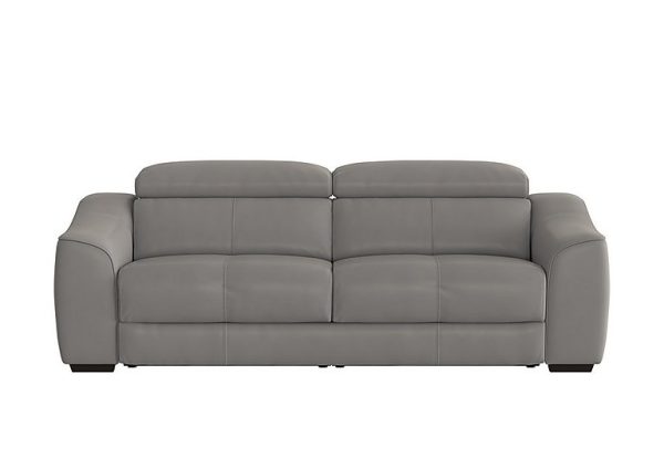 Elixir 3 Seater NC Leather Sofa Bed Sleet