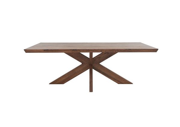 Bodahl Loki Swiss Edge Dining Table With Wooden Star Base 180 cm Desert