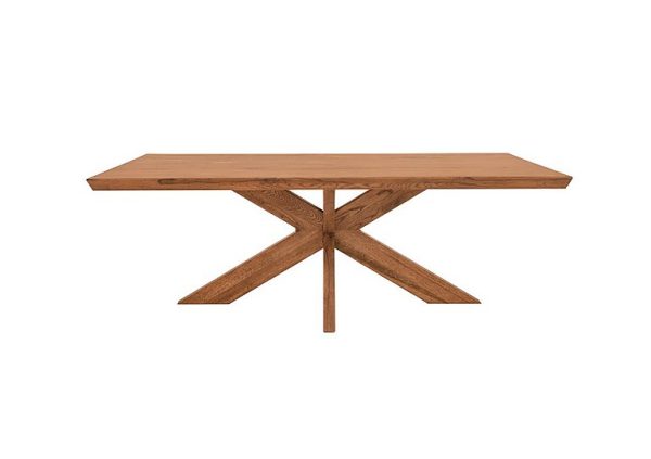 Bodahl Loki Swiss Edge Dining Table With Wooden Star Base 180 cm Oiled