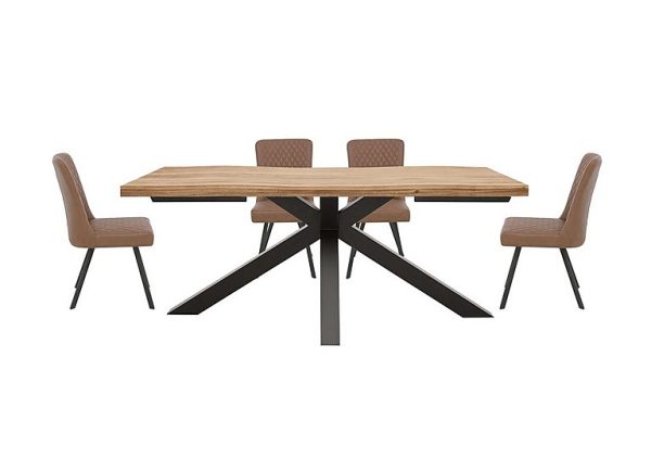 Earth Large Live Edge Dining Table and 4 Chairs