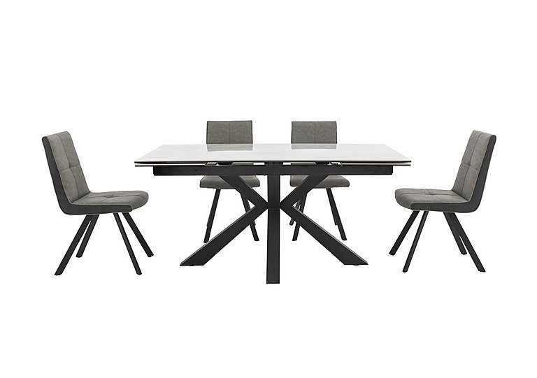 Phoenix Dining Table and 4 Chairs Two Tone