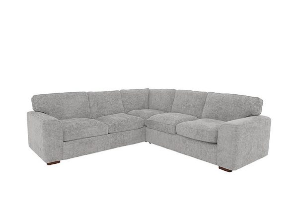 Emilia Large Fabric Corner Sofa Bed Silver