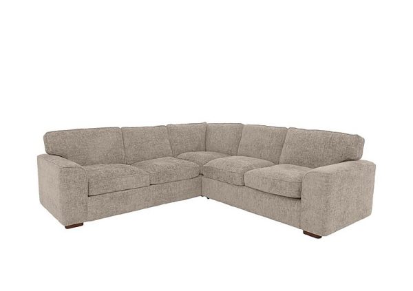 Emilia Large Fabric Corner Sofa Bed Stone