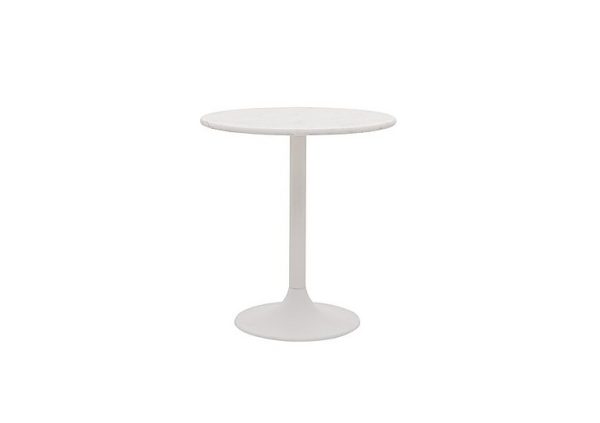 Genoa Round Dining Table 120 cm Bianco Miami Quartz