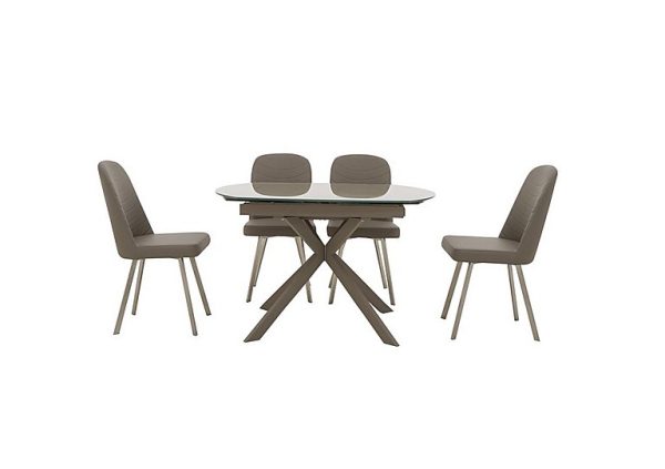 Wizard Extending Dining Table and 4 Chairs Cappuccino