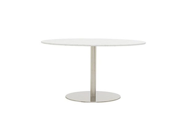 Helsinki Oval Dining Table 120 cm Bianco Miami Quartz