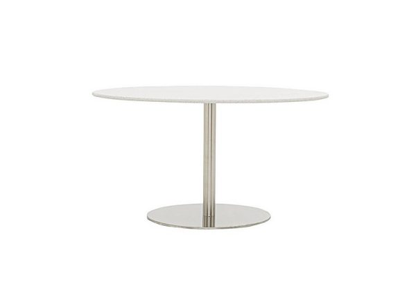 Helsinki Oval Dining Table 140 cm Starlight White Quartz