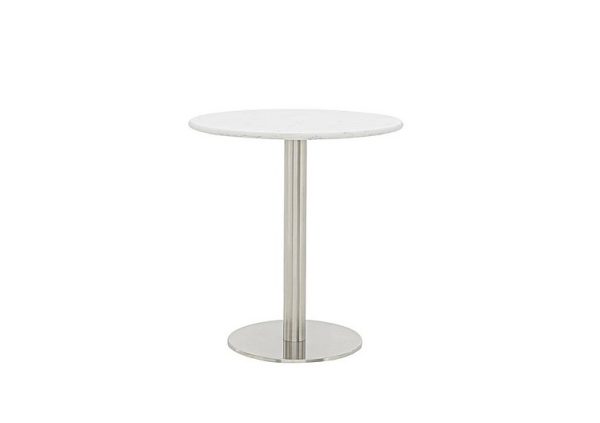 Helsinki Round Dining Table 65 cm Bianco Miami Quartz