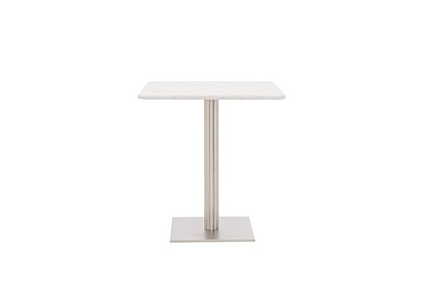 Helsinki Square Dining Table 65 cm Bianco Miami Quartz