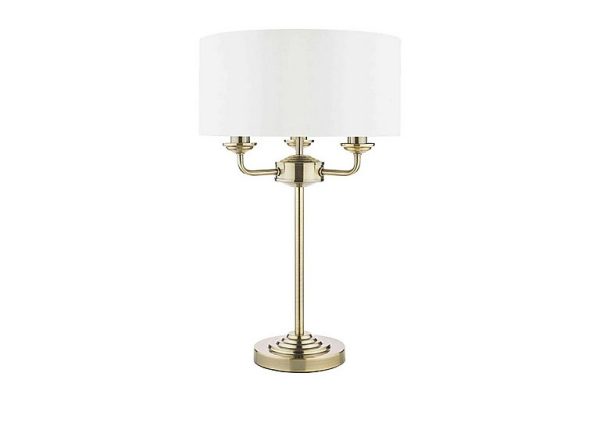 Laura Ashley Sorrento 3 Light Table Lamp Antique Brass