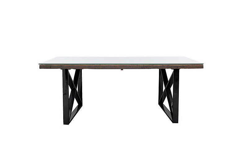 Noir Dining Table with X Leg Base 180 cm