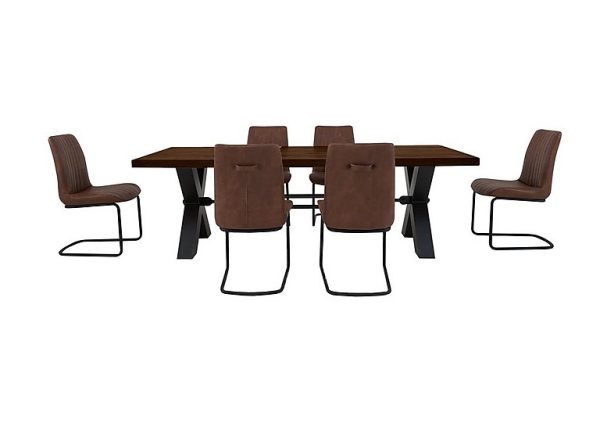 Bodahl Terra Dining Table and 6 Cognac Chairs Desert