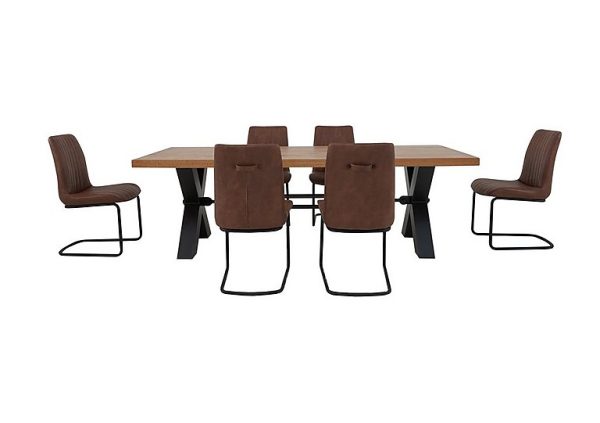 Bodahl Terra Dining Table and 6 Cognac Chairs Oiled