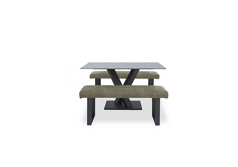 Warrior Grey Compact Fixed Dining Table with 2 Standard Benches