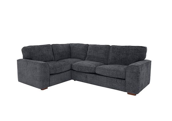 Emilia Small Fabric Left Hand Facing Corner Sofa Bed Navy