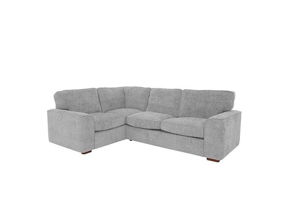 Emilia Small Fabric Left Hand Facing Corner Sofa Bed Silver