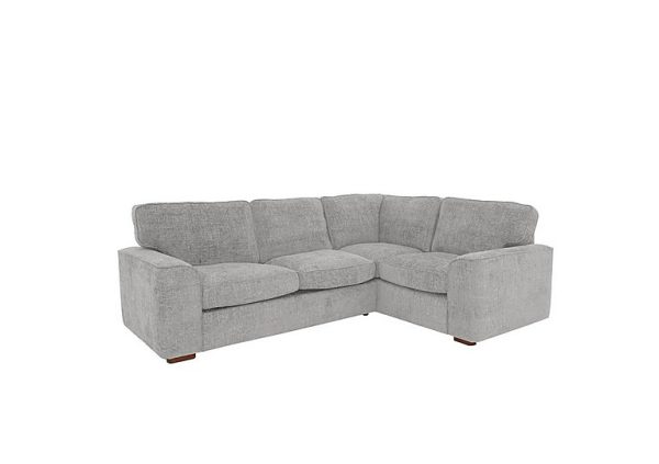 Emilia Small Fabric Right Hand Facing Corner Sofa Bed Silver