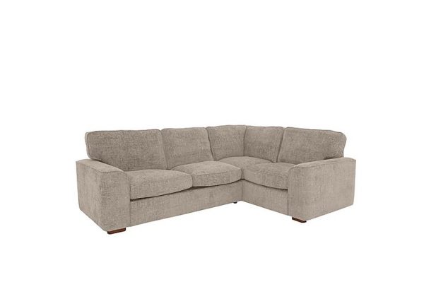 Emilia Small Fabric Right Hand Facing Corner Sofa Bed Stone