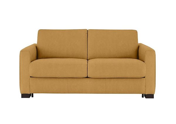 Nicoletti Alcova 2 Seater Fabric Sofa Bed with Box Arms Flambe Ocre