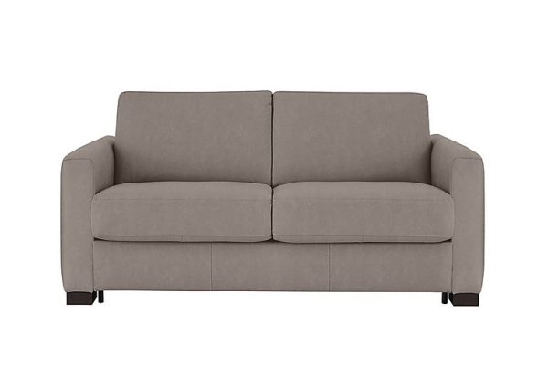 Nicoletti Alcova 2 Seater Fabric Sofa Bed with Box Arms Flambe Tortora