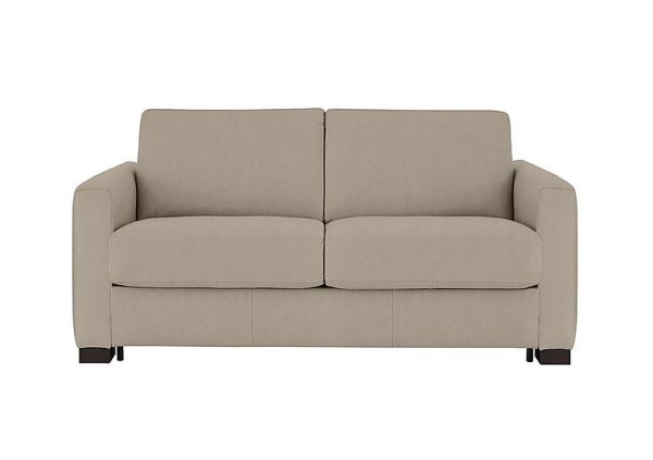 Nicoletti Alcova 2 Seater Fabric Sofa Bed with Box Arms Flambe Visone