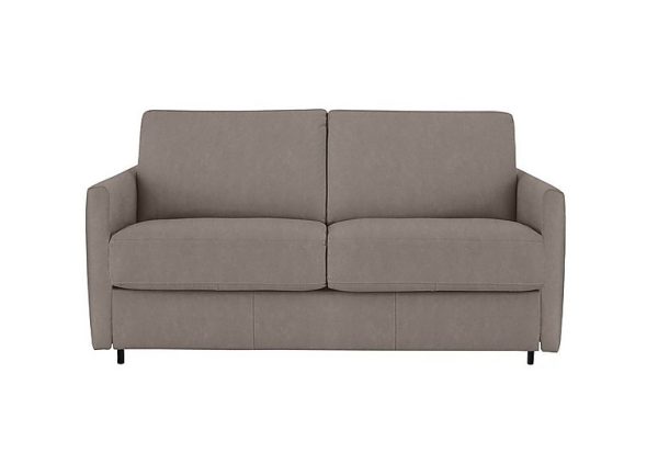 Nicoletti Alcova 2 Seater Fabric Sofa Bed with Slim Arms Flambe Tortora