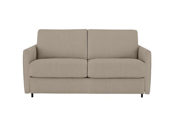 Nicoletti Alcova 2 Seater Fabric Sofa Bed with Slim Arms Flambe Visone