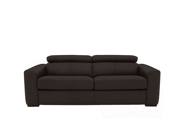 Infinity 3 Seater BV Leather Sofa Bed Dark Chocolate