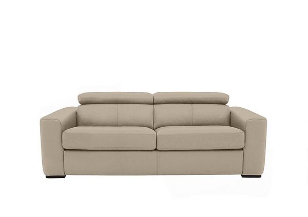 Infinity 3 Seater BV Leather Sofa Bed Dapple Grey