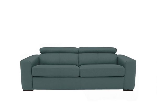 Infinity 3 Seater BV Leather Sofa Bed BV Lake Green