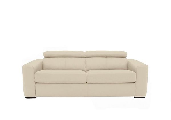 Infinity 3 Seater BV Leather Sofa Bed BV Bisque