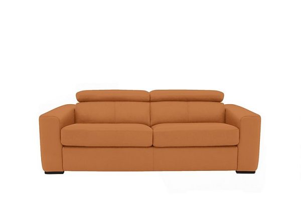 Infinity 3 Seater BV Leather Sofa Bed BV Honey Yellow