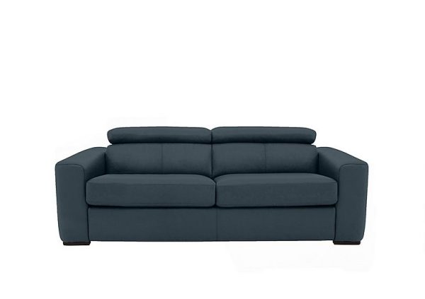 Infinity 3 Seater BV Leather Sofa Bed BV Ocean Blue