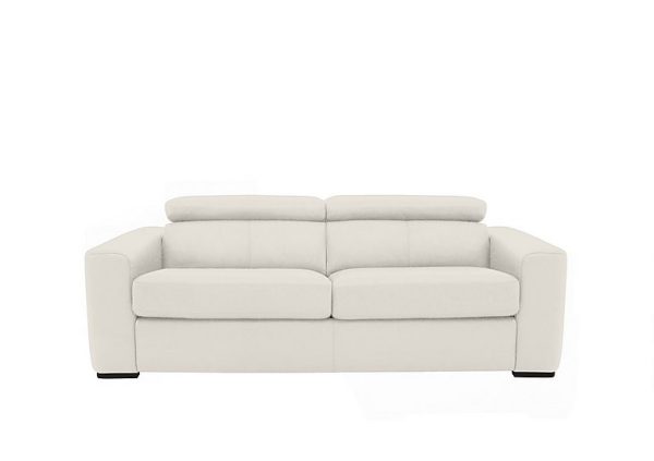 Infinity 3 Seater BV Leather Sofa Bed BV Star White