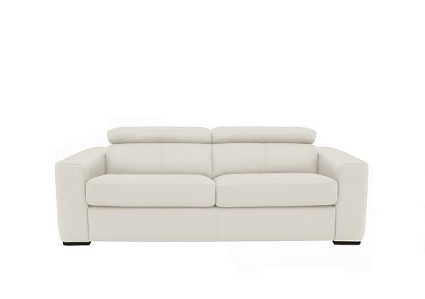 Infinity 3 Seater BV Leather Sofa Bed Frost