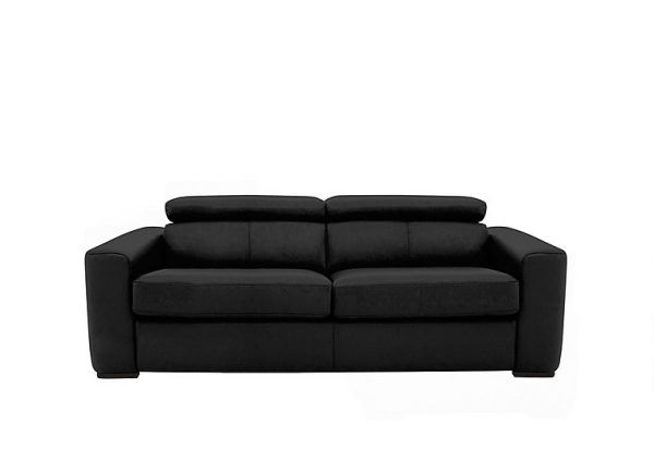 Infinity 3 Seater NC Leather Sofa Bed Black