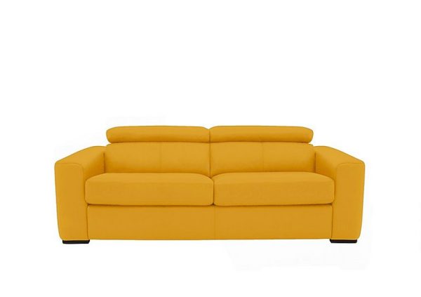 Infinity 3 Seater NC Leather Sofa Bed Sunflower